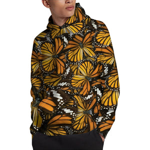 Tiger Monarch Butterfly Pattern Print Pullover Hoodie