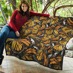 Tiger Monarch Butterfly Pattern Print Quilt