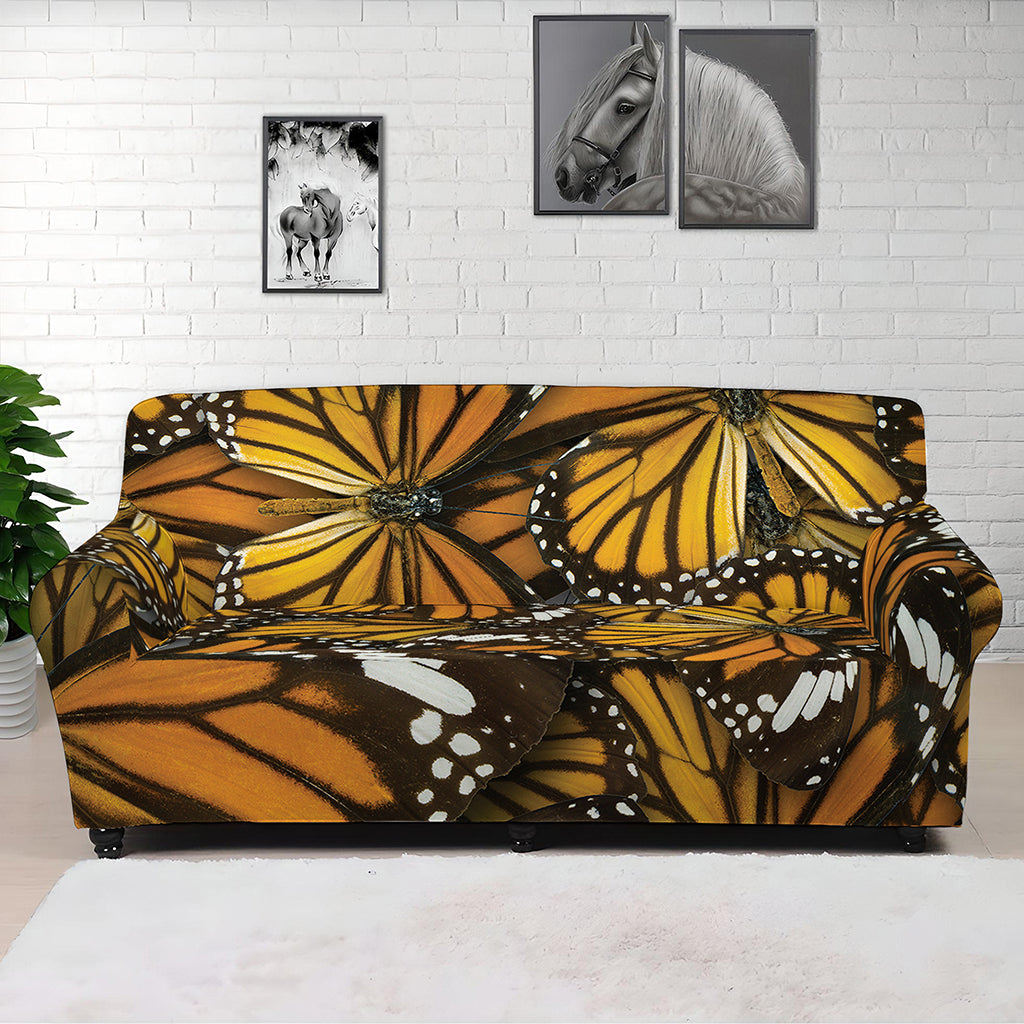 Tiger Monarch Butterfly Pattern Print Sofa Cover
