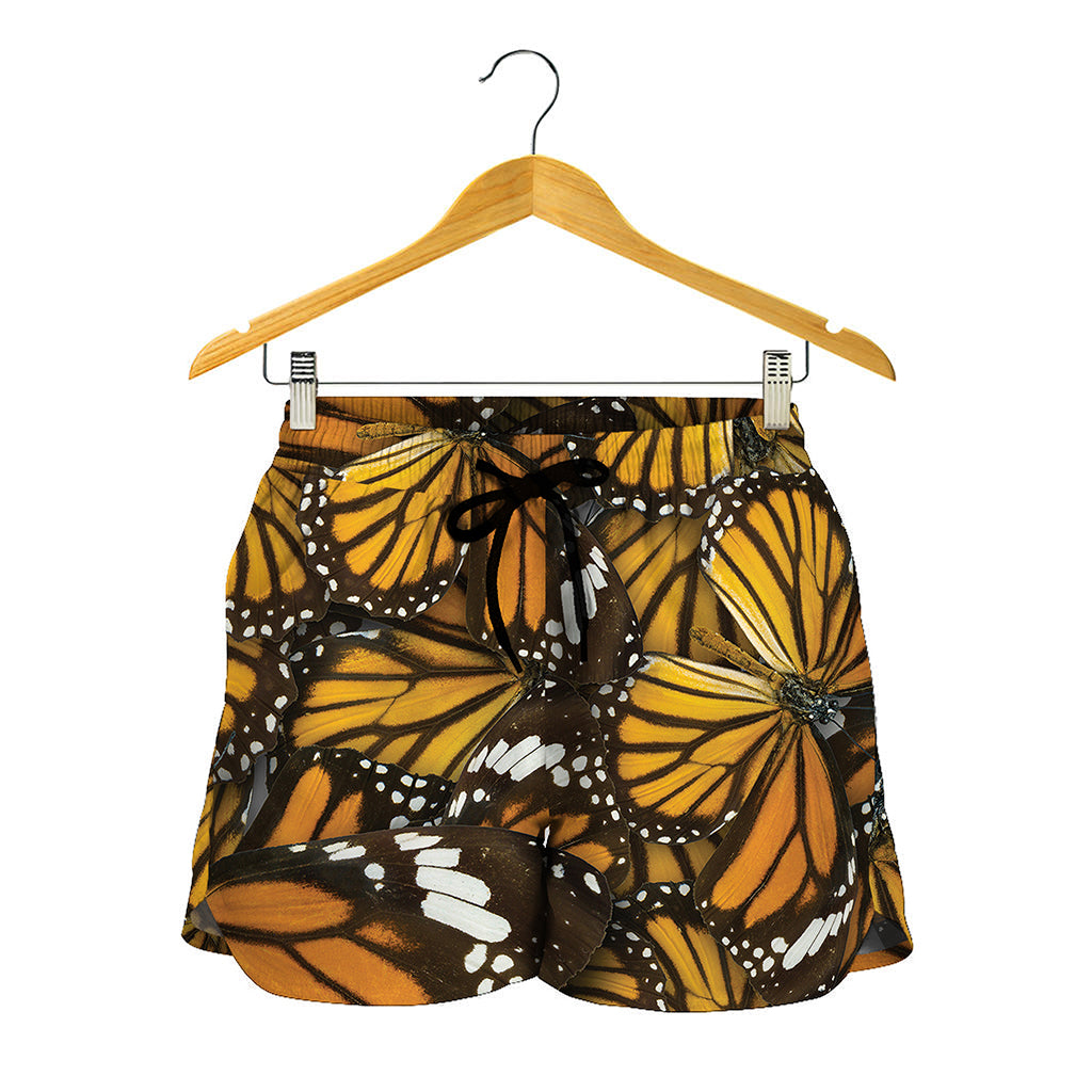 Tiger Monarch Butterfly Pattern Print Women's Shorts