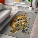 Tiger Painting Print Area Rug