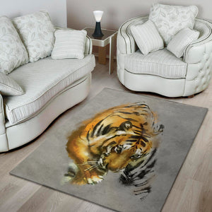 Tiger Painting Print Area Rug