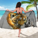 Tiger Painting Print Beach Sarong Wrap
