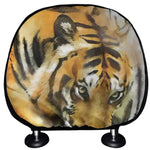 Tiger Painting Print Car Headrest Covers