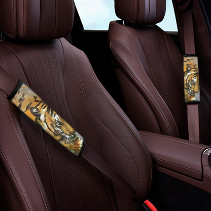 Tiger Painting Print Car Seat Belt Covers