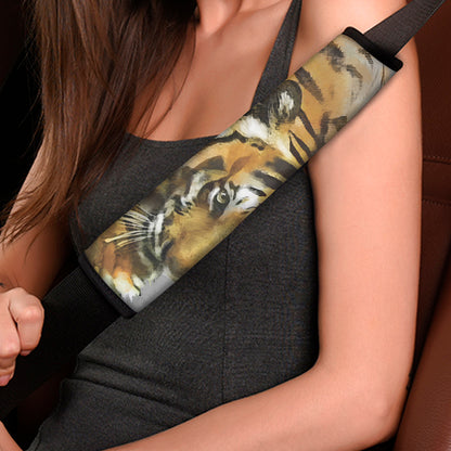 Tiger Painting Print Car Seat Belt Covers