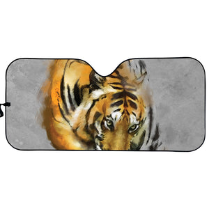 Tiger Painting Print Car Sun Shade