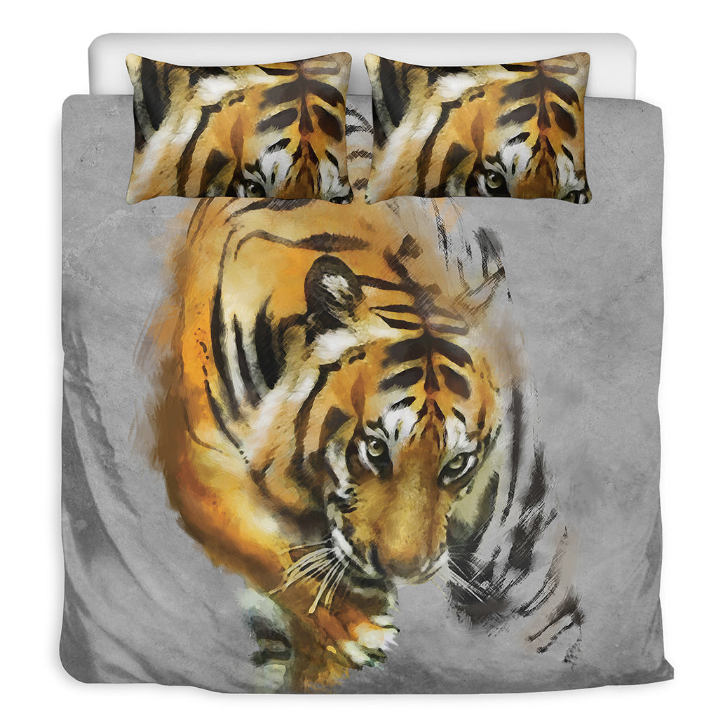 Tiger Painting Print Duvet Cover Bedding Set