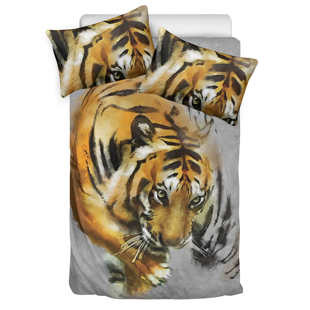 Tiger Painting Print Duvet Cover Bedding Set