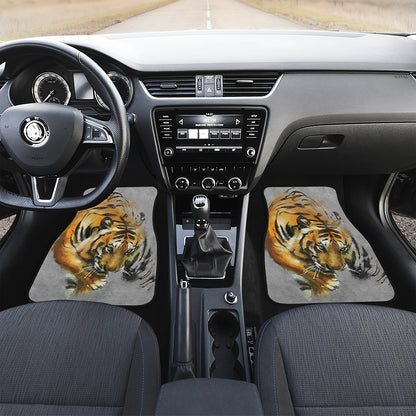 Tiger Painting Print Front Car Floor Mats