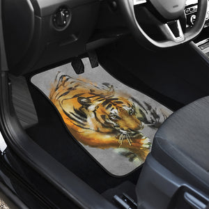 Tiger Painting Print Front Car Floor Mats