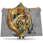 Tiger Painting Print Hooded Blanket