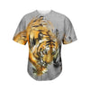 Tiger Painting Print Men's Baseball Jersey