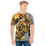 Tiger Painting Print Men's T-Shirt