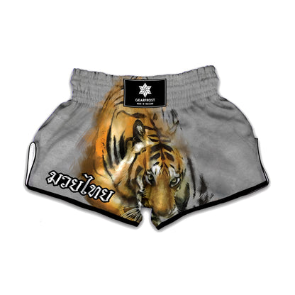 Tiger Painting Print Muay Thai Boxing Shorts