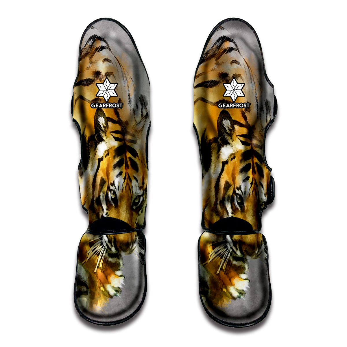 Tiger Painting Print Muay Thai Shin Guard