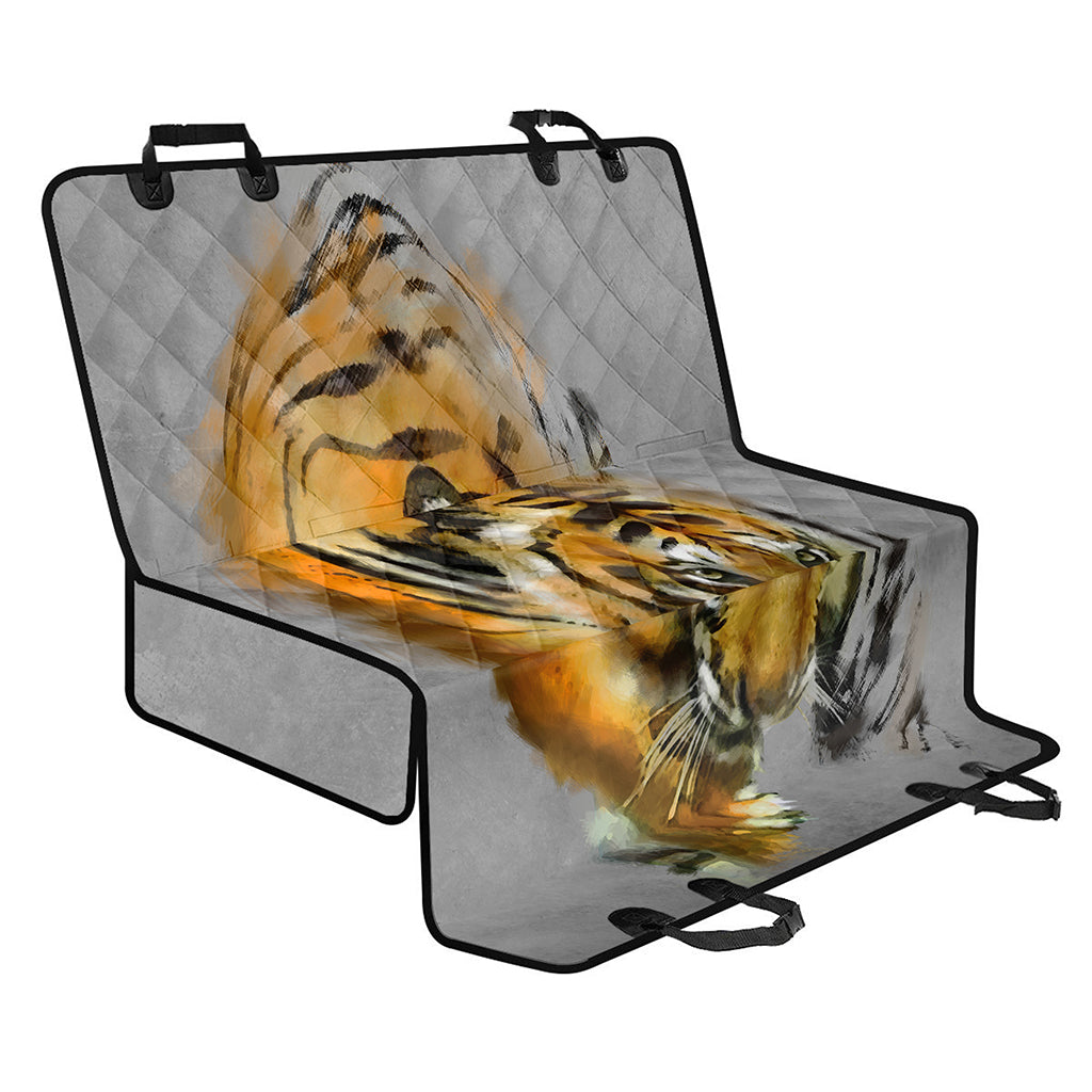 Tiger Painting Print Pet Car Back Seat Cover