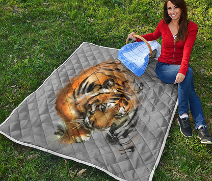 Tiger Painting Print Quilt