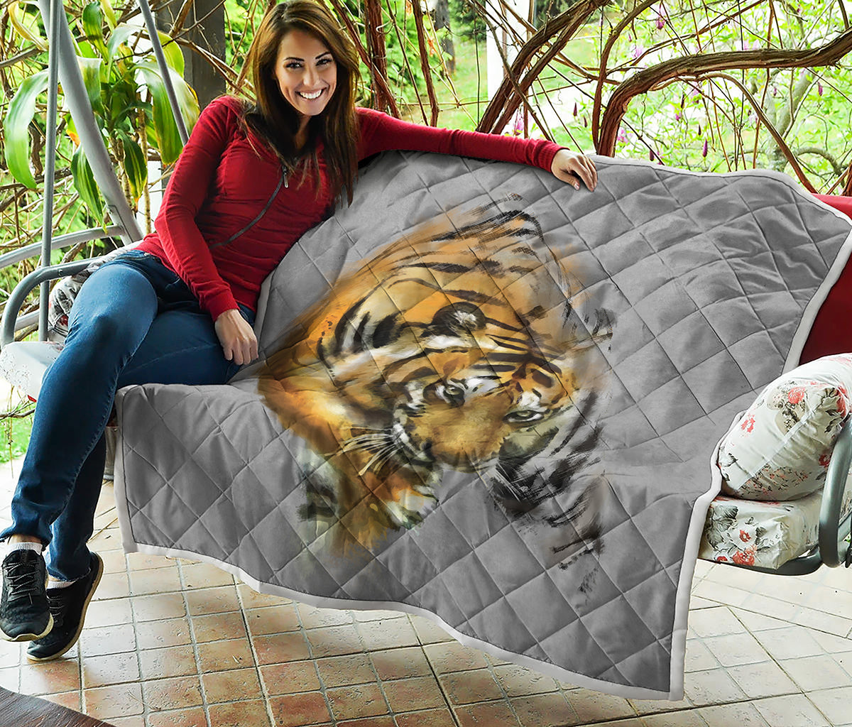 Tiger Painting Print Quilt