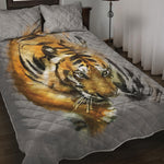 Tiger Painting Print Quilt Bed Set