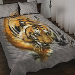 Tiger Painting Print Quilt Bed Set