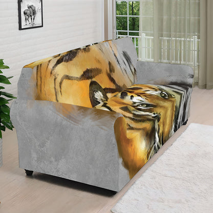 Tiger Painting Print Sofa Cover