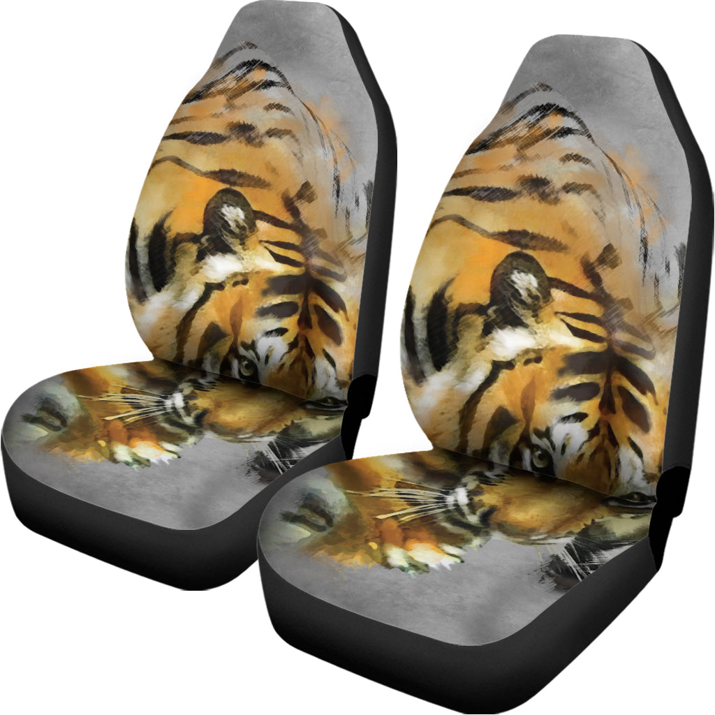 Tiger Painting Print Universal Fit Car Seat Covers