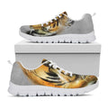 Tiger Painting Print White Running Shoes
