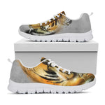Tiger Painting Print White Sneakers
