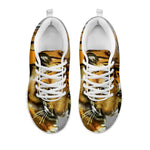 Tiger Painting Print White Sneakers