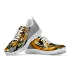 Tiger Painting Print White Sneakers