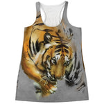 Tiger Painting Print Women's Racerback Tank Top