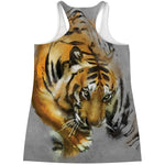 Tiger Painting Print Women's Racerback Tank Top