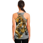 Tiger Painting Print Women's Racerback Tank Top