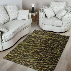 Tiger Stripe Camouflage Pattern Print Area Rug