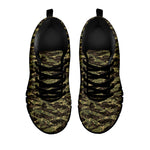 Tiger Stripe Camouflage Pattern Print Black Sneakers