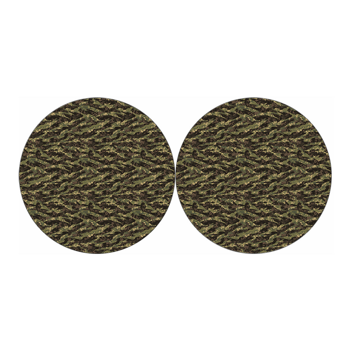 Tiger Stripe Camouflage Pattern Print Car Coasters