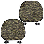 Tiger Stripe Camouflage Pattern Print Car Headrest Covers