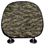 Tiger Stripe Camouflage Pattern Print Car Headrest Covers