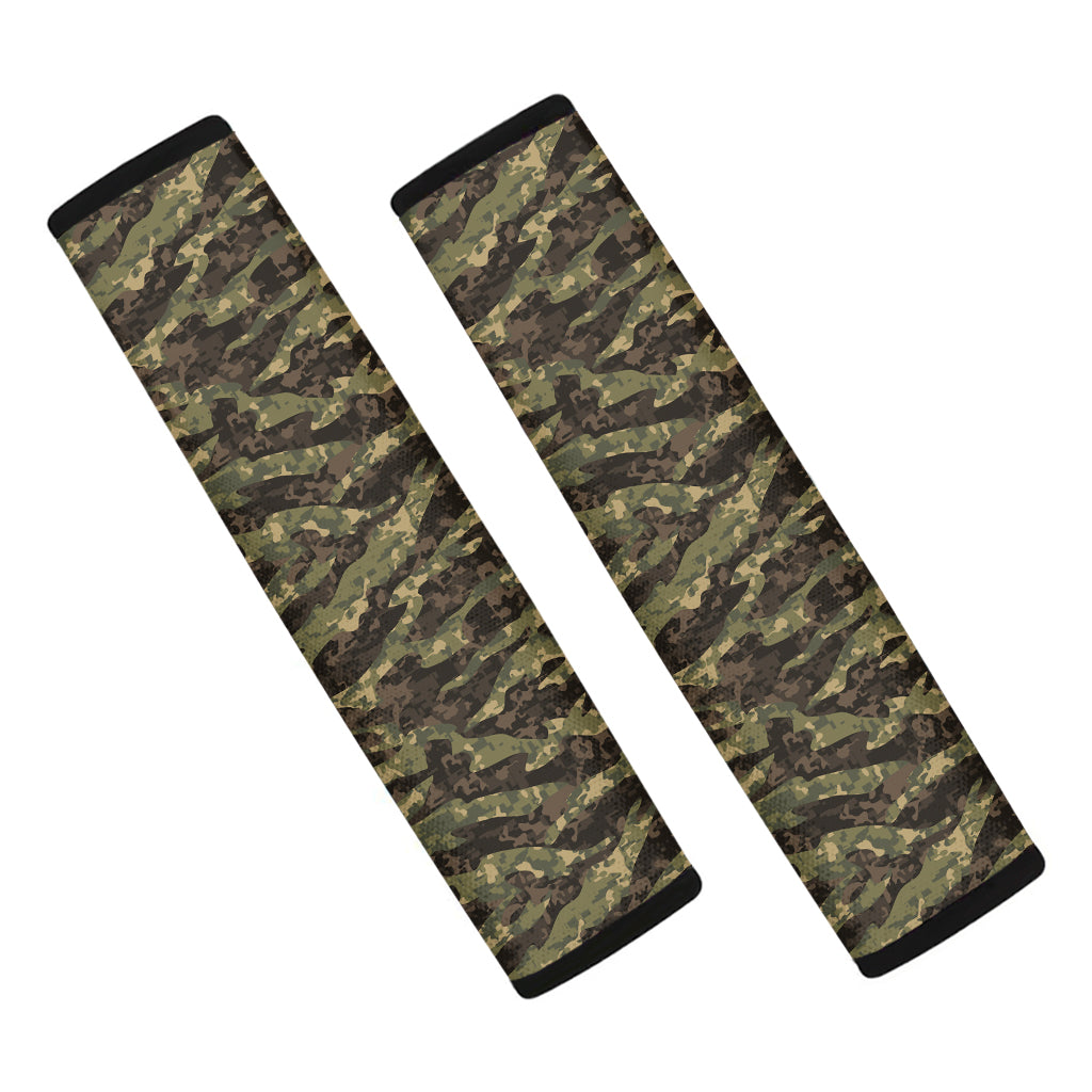 Tiger Stripe Camouflage Pattern Print Car Seat Belt Covers