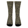 Tiger Stripe Camouflage Pattern Print Crew Socks