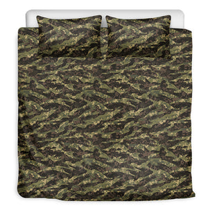 Tiger Stripe Camouflage Pattern Print Duvet Cover Bedding Set