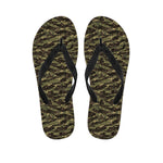 Tiger Stripe Camouflage Pattern Print Flip Flops