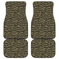 Tiger Stripe Camouflage Pattern Print Front and Back Car Floor Mats