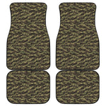 Tiger Stripe Camouflage Pattern Print Front and Back Car Floor Mats