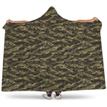 Tiger Stripe Camouflage Pattern Print Hooded Blanket