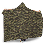 Tiger Stripe Camouflage Pattern Print Hooded Blanket