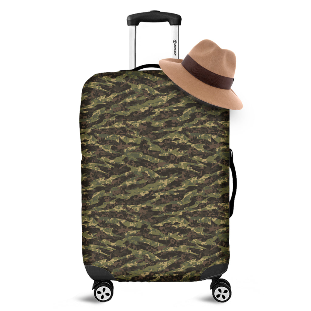 Tiger Stripe Camouflage Pattern Print Luggage Cover