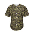 Tiger Stripe Camouflage Pattern Print Men's Baseball Jersey