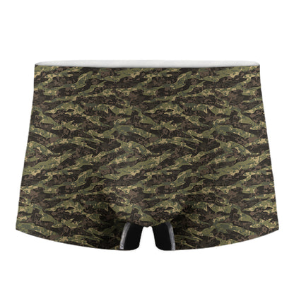 Tiger Stripe Camouflage Pattern Print Men's Boxer Briefs